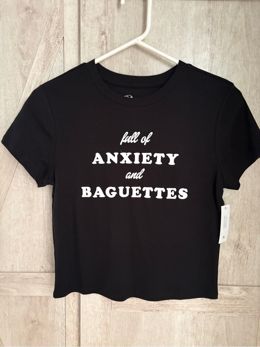 Doe. “Full of Anxiety & Baguettes” Graphic Tee | L (12/14) | NWT